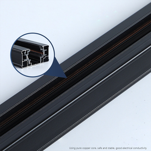 VOC, decoración del hogar, tienda de ropa, sala de exposiciones, foco, Riel de guía, 2 hilos, alambre de cobre plano, tira de pista de aluminio - Product Image 3