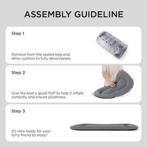 แผ่นรองลังสุนัขขนแกะเนื้อนุ่มพิเศษล้างทำความสะอาดได้กันลื่นที่นอนสำหรับสัตว์เลี้ยงบางแบนสำหรับสุนัขตัวเล็กไม่เคี้ยว - Product Image 3