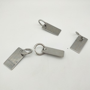 Fashion <b>Clip</b>-on Earrings Zinc Alloy Rectangular Tag With Etched English Letters DIY Jewelry Accessory - Product Image 2