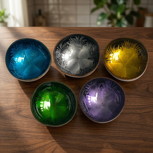 BEST SELLER Lacquer Coconut Shell Bowl Reasonable <b>Price</b> Eco Friendly Binh Minh Handicraft Food Safe Custom Design From Vietnam - Product Image 1