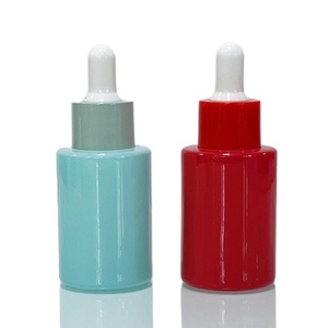 Custom Label 15ml 30ml 50ml 100ml Flat Shoulder Amber Green Thick Hair Oil Serum Glass Dropper <b>Bottle</b> with <b>Box</b> for Essential Oil - Product Image 3