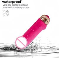 Mini vibromasseur réaliste 10 vitesses, stimulateur clitoridien et point G, rechargeable par USB, silencieux et étanche, outil de plaisir discret