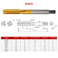Outils de filetage à haute efficacité M2 HSS DIN371 DIN376, taraud à rainure droite pour acier inoxydable/acier au carbone