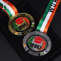 MÉDAILLES de compétition mondiale de karaté personnalisées en usine, taekwondo, boxe, arts martiaux et autres sports de combat. Livraison rapide