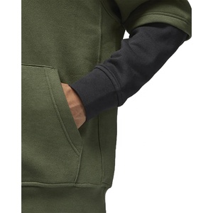 Venditore all'ingrosso Sport Premium felpa con cappuccio grafica a due colori con coulisse in corda felpa con cappuccio da allenamento in pile di cotone spesso da uomo - Product Image 3