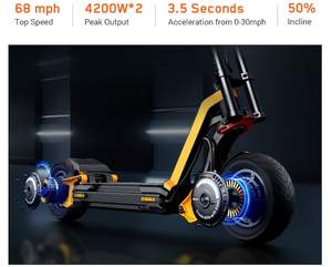 मूल Inmotion रुपये 11 इंच 72V 40Ah समायोज्य निलंबन सुपर स्कूटर 8400W 100Km/एच इलेक्ट्रिक स्कूटर - Product Image 5