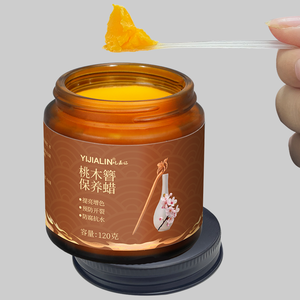 Cire d'entretien pour bracelets en perles de bois, cire d'abeille naturelle pour perles de prière en bois de santal et Bodhi, prévient les fissures et rehausse le grain - Product Image 1