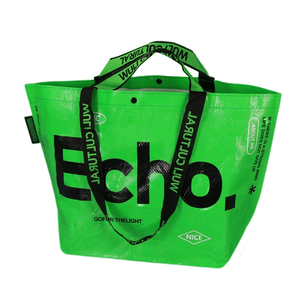 Sac de courses réutilisable en PP tissé laminé, <span class=keywords><strong>grand</strong></span> format, avec logo et impression couleur, design de luxe - Product Image 1