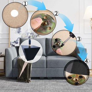 Juego de Patas Cuadradas de Madera Maciza para Sofá, Sillón o Mueble de Cocina, Estilo Moderno de Mediados de Siglo, Fácil Instalación, Acabado Pintado Elegante - Product Image 3