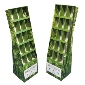 Customized Corrugated Cardboard Pile <b>Boxes</b> Supermarket Counter Display Organizer with Paper Shelves for Counter Display Storage - Product Image 1