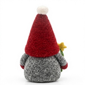 Adorno Navideño de Gnomo de Fieltro de Lana Hecho a Mano, Ecológico y Certificado, para Colgar en la Pared |   Santa Claus Tradicional Escandinavo para las Fiestas - Product Image 3