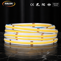 Super brillante alto CRI 90 IP65 regulable 10mm 24V COB LED tira de luz Chip para oficina Hotel jardín paisaje