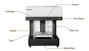 Mini Impressora de Bolos Comestíveis Impressora de Alimentos Máquina de Impressão de Bolos A4 Impressora de Chocolate Macaron Bebidas/Café/Chá - Product Image 5