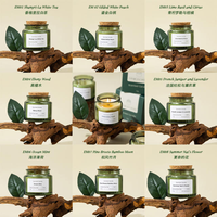 Nouvelles bougies parfumées créatives en cire de soja à faible MOQ pour la décoration, bougies parfumées de luxe en bouteille de verre avec marque privée