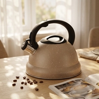 Bouilloire à thé sifflante personnalisée en acier inoxydable 2.5L-3L pour cuisinière à induction Design classique pour usage domestique