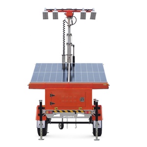 Мобильная солнечная энергия, установленная на прицепе световая башня, наружная Строительная осветительная башня - Product Image 1