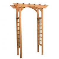 Gerbang Taman Kayu Cedar Chinese Fir untuk Tanaman Rambat Mawar dan Bunga