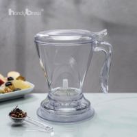 Offre Spéciale – Tasse à Thé Isotherme en Plastique Gris Translucide au Design Moderne avec Infuseur et Goutteur Intelligent, Idéale pour les Cadeaux d'Entreprise