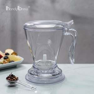 Vaso térmico de plástico translúcido gris de diseño moderno para regalos corporativos, taza de té con infusor y tapa, ¡en oferta! - Product Image 2