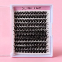 Bulu Mata Cluster Grosir dengan Bulu Mata Individual Mix CD Curl Natural Faux Mink DIY Lash Clusters Kit Logo Kustom