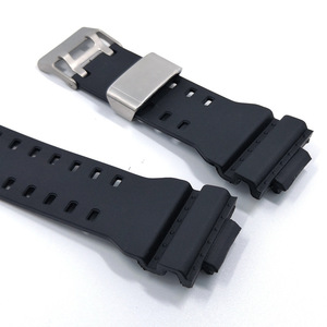 Bracelet en résine avec anneau en acier plaqué or/noir - Pour <span class=keywords><strong>G</strong></span>-<span class=keywords><strong>SHOCK</strong></span> GD120/GA-100/GA-110 - Product Image 4