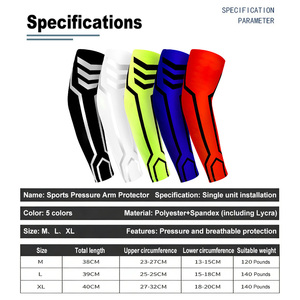 Manchons de compression sportifs personnalisés IDEA GIFT avec logo, en Spandex respirant, anti-UV, pour le cyclisme, pour hommes - Product Image 4
