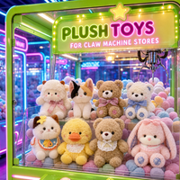 Peluches mélangées en vrac de 8 pouces à griffes, styles de dessins animés variés, pour machines à griffes d'arcade et jouets à gagner