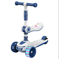 Venta al por Mayor de Patinete Eléctrico Plegable de 3 Ruedas para Niños, 3 en 1, con Asiento, Diseño Moderno y Elegante para Niños, Diversión al Aire Libre