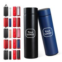 Botol Air Pintar Stainless Steel Vakum Terisolasi 500ml 16oz dengan Layar dan Pengingat Pengukuran Suhu