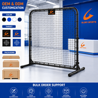 Filet de rebond portable multi-sports avec cadre en acier pliable pour l'entraînement au football, au baseball, au golf, en intérieur et en extérieur