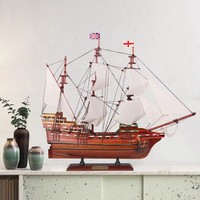 Modèle de bateau en bois HMS Victory, cadeau unique, grand modèle, artisanal, détails réalistes, décoration nautique, modèle de navire de guerre historique