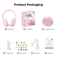 Casque Bluetooth pour enfants 40 mm avec ANC adaptatif, prise en charge de l'application, limite de volume de 85 dB, casque filaire