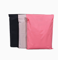 Sac d'emballage intérieur pour vêtements noir givré avec fermeture éclair, sac d'emballage plastique coloré auto-scellant, sac à fermeture éclair pour vêtements en stock