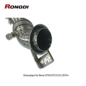 ท่อดาวน์ไปป์สแตนเลส 304 สำหรับ Mercedes-Benz AMG GT53/GT50/E53 M256 3.0T ปี 2020-2023 ท่อไอเสียแบบขัดเงา - Product Image 3