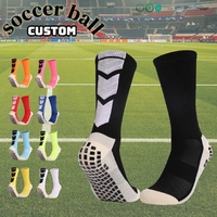 Chaussettes de football professionnelles antidérapantes avec logo personnalisé, chaussettes de football en tissu éponge rembourrées