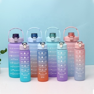 Bình Nước 2000 + 800Ml Bình Nước Thể Thao Ngoài Trời Có Ống Hút Chai Tạo Động Lực Mờ - Product Image 2