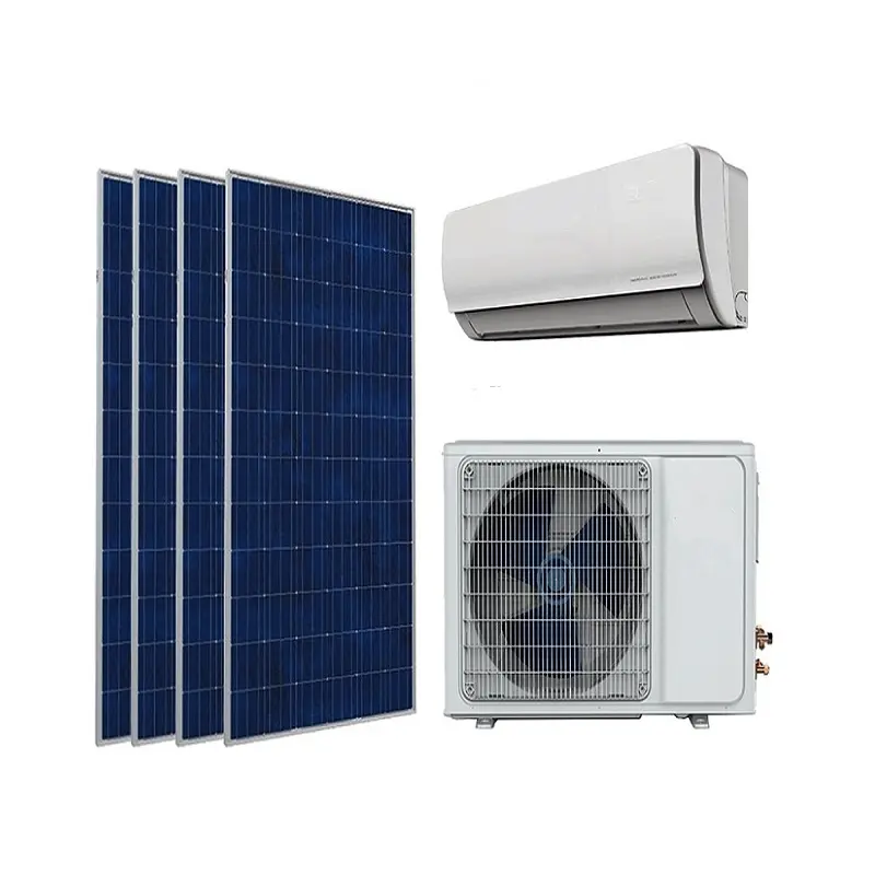 12000BTU Split Tpye Wall Mounted Solar Air Conditioner Hybrid With Solar Panel Energy And Solar Power System