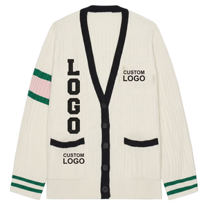 Custom Logo School College Wholesale 100% Acrylic <b>Men</b> Double Breasted Thick Winter Breathable Quick Dry Varsity Cardigan <b>Sweater</b> - Product Image 1