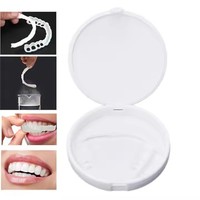 Autocollant de blanchiment artificiel sourire prothèse supérieure et inférieure fausses dents couverture confort Fit placage utilisé pour le traitement