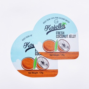 Tapas de Aluminio para Alimentos con Logotipo Personalizado, Troqueladas, con Película de PET/PP/PE para Vasos de Yogur y Bebidas, Sellado Térmico - Product Image 1