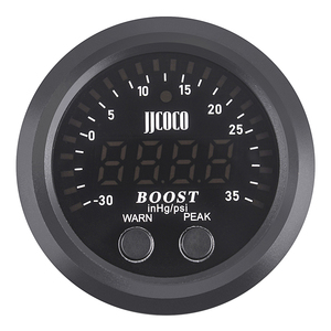 Hoa Kỳ Cổ 52Mm DC 12/24V Siêu Mỏng Vòng Tăng Đo Với Ánh Sáng Màu Đỏ LED Hiển Thị Chân Không Đo Turbo Tăng Meter -30 ~ 35psi - Product Image 4