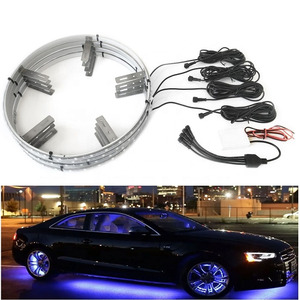 Luz LED RGB de Alta Potencia 40W para Ruedas, Multicolor, Estroboscópica, Tira de LED 5050 para Neumáticos, Control Remoto por Aplicación, 6V, Anillo Decorativo para Llantas - Product Image 2