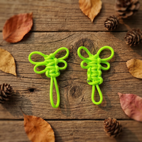 Pendentif libellule en paracorde fait main, porte-clés nœud chinois, tirette de fermeture éclair légère pour sac à dos, décoration, cadeau pour le camping et la randonnée