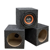 Boîtier de subwoofer 6,5 pouces 8 pouces en bois avec tissu feutré, subwoofer passif vide carré DIY MZB001