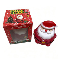 Jouet Squishy Mignon Père Noël Rempli de Maltose à Rebond Lent, Jouet Anti-Stress Amusant à Presser, Coffret Cadeau