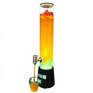 Bar Nightclubs KTV Party Restaurant <b>LED</b> Light Tower Beer Serving Pitcher Cool Beer <b>Tube</b> Dispenser Stainless Halloween Christmas - Product Image 5