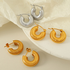 Geometric <b>Huggie</b> Earrings Zinc Alloy Gold <b>Silver</b> Plated Party Fashion Unisex Jewelry - Product Image 3