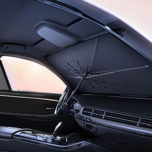 Parasol de voiture portable en nylon avec protection UV, commande manuelle, pliable, pour pare-brise, compatible avec divers modèles de voitures - Cadeaux d'affaires - Product Image 2