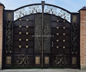 Modernes Schmiedeeisernes Haupttor-Design für die Hauseinfahrt, Außentor aus Eisen für den Garten, Schmiedeeisernes Schiebetor mit Elektrischem Antrieb - Product Image 6