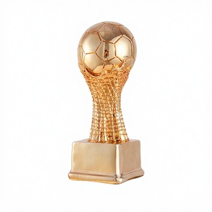 JINZUN Trofeos de Fútbol Chapados en Oro, Copas de Premios, Regalo para Campeones de Competencias Escolares, Impresión UV Personalizada, Regalos de Bienvenida - Product Image 2
